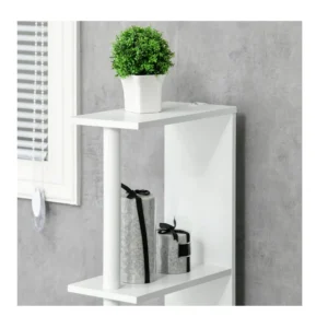 Ξύλινη Εταζέρα Μπάνιου με 2 Ντουλάπια και 2 Ράφια 15.2 x 29.8 x 118 cm Kleankin 834-456ND - Image 2