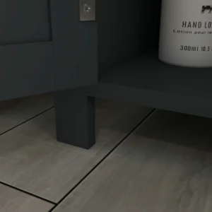 kleankin νεσεσέρ σε μοριοσανίδα και MDF με 2 πόρτες με ρυθμιζόμενο εσωτερικό ράφι, 60x30x60 cm, γκρι 834-575V00GY - Image 7