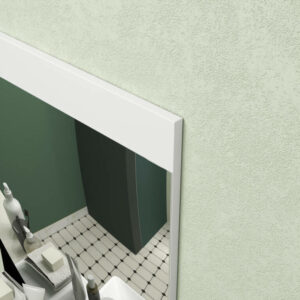 HOMCOM  Καθρέφτης Μπάνιου Τοίχου Μοντέρνος με Ράφι Αποθήκευσης, από Γυαλί και MDF, 50x12x60 εκ., Λευκός  834-740V00WT - Image 8