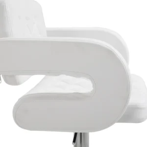 Ψηλό σκαμπό μπαρ HOMCOM με ρυθμιζόμενη περιστρεφόμενη πλάτη και μπράτσα 835-008WT - Image 7