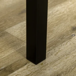 HOMCOM Σετ Τραπεζαρίας με Ορθογώνιο Τραπέζι και 4 Καρέκλες σε Ατσάλι και MDF, Μαύρο και Δρυ 835-087V00BK - Image 7