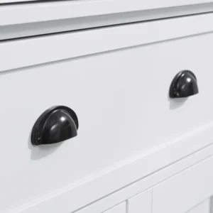 Ξύλινο Έπιπλο με 2 Ντουλάπια και 1 Συρτάρι 76 x 40.5 x 184 cm HOMCOM 835-115WT - Image 6