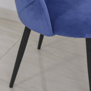 Homcom Σετ 2 καρέκλες τραπεζαρίας με ταπετσαρία Nordic Design σε μεταλλικό και μπλε βελούδο 835-253BU - Image 6