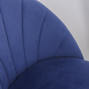 Homcom Σετ 2 καρέκλες τραπεζαρίας με ταπετσαρία Nordic Design σε μεταλλικό και μπλε βελούδο 835-253BU - Image 7