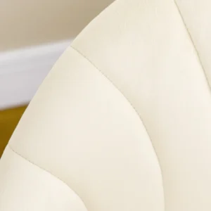 HOMCOM Σετ με 2 Επενδυμένες Καρέκλες Σαλονιού και Τραπεζαρίας, σε Μεταλλικό και Μπεζ ύφασμα Velvet Effect, 52x54x79 cm 835-253V00CW - Image 7