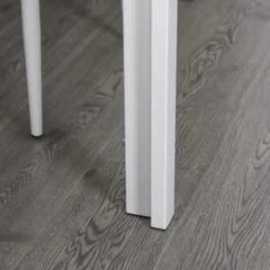 Homcom Μεταλλικό και Γυάλινο Σετ Τραπεζιού με 4 Επενδυμένες Καρέκλες για Κουζίνα ή Τραπεζαρία Λευκό 835-255WT - Image 7