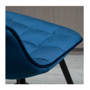 Σετ Μεταλλικά Σκαμπό Μπαρ με Βελούδινη Επένδυση 45 x 47 x 88 cm 2 τμχ HOMCOM 835-271BU - Image 2