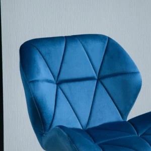 Σετ HOMCOM 2 περιστρεφόμενα σκαμπό μπαρ με ρυθμιζόμενο ύψος βελούδινη ταπετσαρία και στρογγυλή βάση - μπλε 835-506DB - Image 7