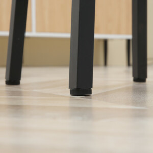 HOMCOM Σετ 2 σκαμπό κουζίνας από μοριοσανίδα και ατσάλι με λεία κορυφή και υποπόδιο, 32,5x32,5x65 cm, καφέ 835-616RB - Image 7