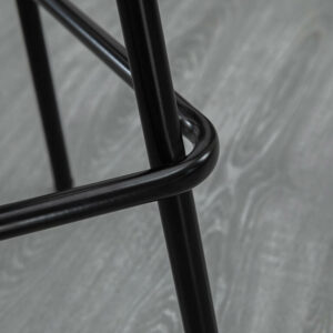 HOMCOM Σετ 4 ψηλά σκαμπό με υποπόδιο για κουζίνα και μπαρ, από βελούδινο πολυεστέρα, ατσάλι και αφρό, 40x45,5x94 cm 835-706V00GN - Image 7