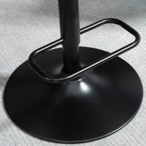 HOMCOM Σετ 2 Περιστρεφόμενα Σκαμπό Μπαρ με Ρυθμιζόμενο Ύψος για Κουζίνα και Σαλόνι, 47,5x50x93,5-116 cm, Μαύρο και Καρυδιά 835-823V00BK - Image 5