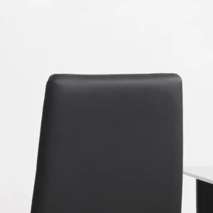 HOMCOM Σετ 4 καρέκλες τραπεζαρίας με ψηλή πλάτη από συνθετικό δέρμα και ατσάλι, 41x50x97cm, Μαύρο 835-835V00BK - Image 7