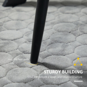 Σετ HOMCOM με 2 επικαλυμμένες καρέκλες κουζίνας με ατσάλινα πόδια και σχέδιο που εξοικονομεί χώρο, 43x58x90 cm 835-852V00LR - Image 3