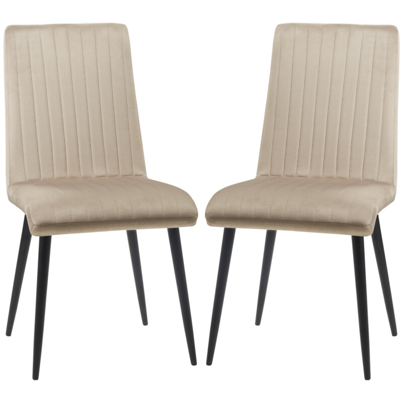 Σετ HOMCOM με 2 επικαλυμμένες καρέκλες κουζίνας με ατσάλινα πόδια και σχέδιο που εξοικονομεί χώρο