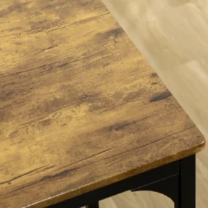 Σετ μπαρ HOMCOM 5 τεμαχίων με ψηλό τραπέζι και 4 σκαμπό σε βιομηχανικό στυλ, καφέ και μαύρο 835-890V00RB - Image 7