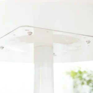 HOMCOM Μοντέρνο στρογγυλό τραπέζι για 2 άτομα σε MDF και ατσάλι, Ø70x75cm, Λευκό 835-951V80WT - Image 6