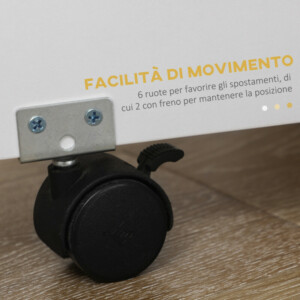 Σετ κουζίνας HOMCOM 5 τεμαχίων, Πτυσσόμενο τραπέζι με 2 ράφια και 4 σκαμπό από μοριοσανίδα, λευκό 835-955V00WT - Image 4