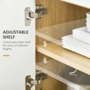 Ντουλάπι μικροκυμάτων μοριοσανίδας HOMCOM με επάνω ράφι, συρόμενο συρτάρι και ντουλάπι, 58x40x118 cm 835-991V00ND - Image 3