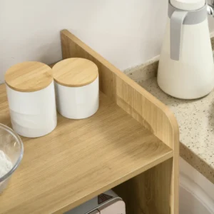 Ντουλάπι μικροκυμάτων μοριοσανίδας HOMCOM με επάνω ράφι, συρόμενο συρτάρι και ντουλάπι, 58x40x118 cm 835-991V00ND - Image 6