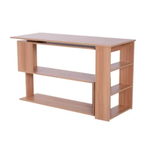 Πολυμορφικό Ξύλινο Γωνιακό Γραφείο με 5 Ράφια 140 x 120 x 78.2 cm HOMCOM 836-074 - Image 2