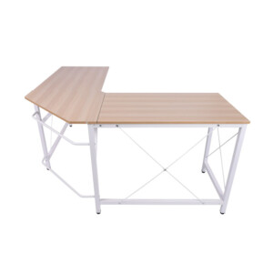 Γωνιακό Μεταλλικό Γραφείο 150 x 150 x 76 cm Χρώματος Λευκό HOMCOM 836-122AK - Image 2