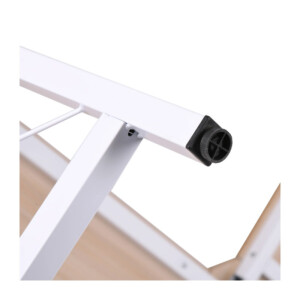 Γωνιακό Μεταλλικό Γραφείο 150 x 150 x 76 cm Χρώματος Λευκό HOMCOM 836-122AK - Image 3