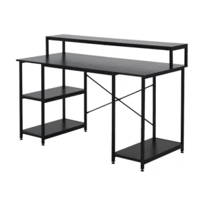 Μεταλλικό Γραφείο με Θέση για Υπολογιστή και 3 Ράφια 140 x 60 x 93 cm HOMCOM 836-202 - Image 5