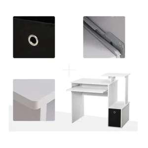 Ξύλινο Γραφείο Υπολογιστή 100 x 40 x 86.6 cm HOMCOM 836-263WT - Image 2