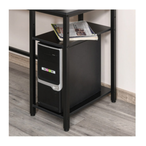 Μεταλλικό Γωνιακό Γραφείο με Θέση για Υπολογιστή 150 x 120 x 75 cm HOMCOM 836-287 - Image 5