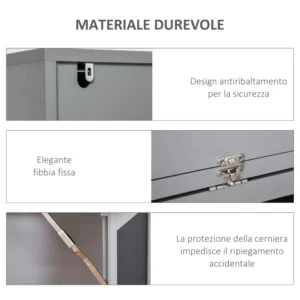 HOMCOM Πτυσσόμενο Γραφείο Εξοικονόμησης Χώρου με Βιβλιοθήκη και Πίνακα για Γραφείο και Σπίτι 98x51x153cm Γκρι 836-296CG - Image 3