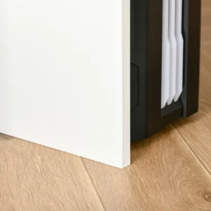 Γραφείο Η/Υ HOMCOM με ράφι πληκτρολογίου, λευκή βελανιδιά 836-410AK - Image 7