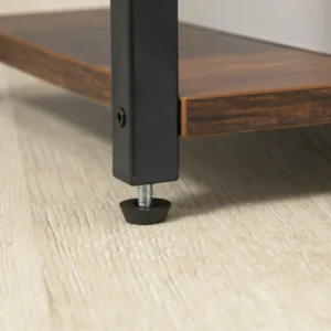 Βιβλιοθήκη HOMCOM Industrial Style με 4 ράφια και 2 ντουλάπια, 90x30x159,5cm, Μαύρο και Καφέ 836-522 - Image 5