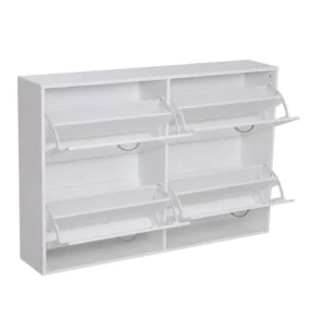 Ξύλινη Παπουτσοθήκη 120 x 24 x 81 cm HOMCOM 837-004WT - Image 3