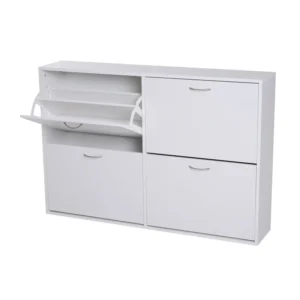 Ξύλινη Παπουτσοθήκη 120 x 24 x 81 cm HOMCOM 837-004WT - Image 5