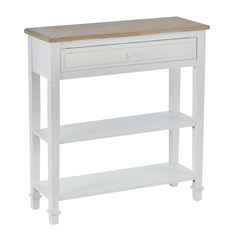 Ξύλινη Κονσόλα με 1 Συρτάρι και 2 Ράφια 80.5 x 75.6 x 27.5 cm HOMCOM 837-046 Ξύλινη Κονσόλα με 1 Συρτάρι και 2 Ράφια 80.5 x 75.6 x 27.5 cm HOMCOM 837-046