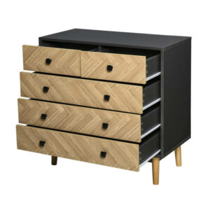 Ξύλινη Συρταριέρα με 5 Συρτάρια 80 x 40 x 80 cm HOMCOM 837-092 - Image 2