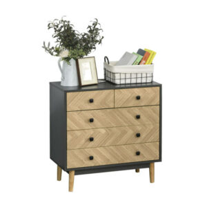 Ξύλινη Συρταριέρα με 5 Συρτάρια 80 x 40 x 80 cm HOMCOM 837-092 - Image 4