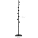 ατσάλινη κρεμάστρα για είσοδο και υπνοδωμάτιο με μαρμάρινη βάση