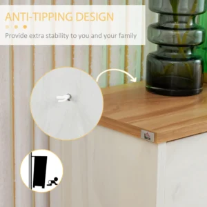 Ξύλινη Παπουτσοθήκη με 3 Διαμερίσματα 70 x 23.5 x 122 cm HOMCOM 837-243 - Image 4