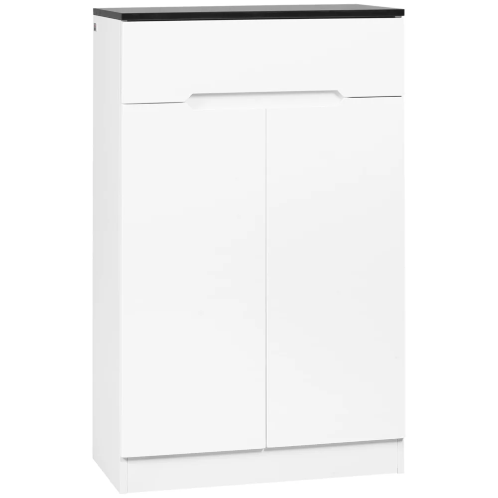 HOMCOM Λεπτή σχάρα παπουτσιών 12 ζευγαριών max για διαδρόμους με 3 ρυθμιζόμενα ράφια και συρτάρι HOMCOM Λεπτή σχάρα παπουτσιών 12 ζευγαριών max για διαδρόμους με 3 ρυθμιζόμενα ράφια και συρτάρι