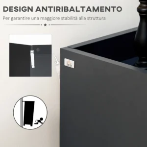 Σχάρα παπουτσιών HOMCOM Mobile Entrance σε μοριοσανίδα για 24 παπούτσια με ρυθμιζόμενα ράφια, 90x32x100 cm 837-293V00GY - Image 5