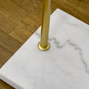 HOMCOM Coat Stand για είσοδο, υπνοδωμάτιο και σαλόνι σε μέταλλο και μάρμαρο, 35x25x152 cm, χρυσό και λευκό 837-296V01GD - Image 6