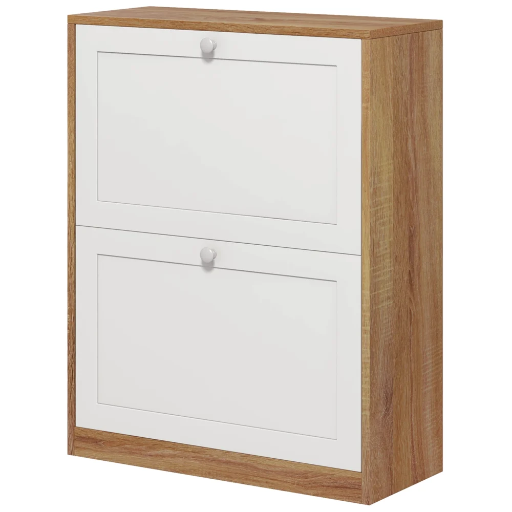 HOMCOM Λεπτή σχάρα παπουτσιών με 3 ρυθμιζόμενα ράφια σε 2 επίπεδα για 12 ζευγάρια HOMCOM Λεπτή σχάρα παπουτσιών με 3 ρυθμιζόμενα ράφια σε 2 επίπεδα για 12 ζευγάρια