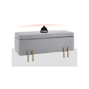 Σκαμπό με Αποθηκευτικό Χώρο 42 x 100 x 40 cm HOMCOM 838-024GY - Image 2