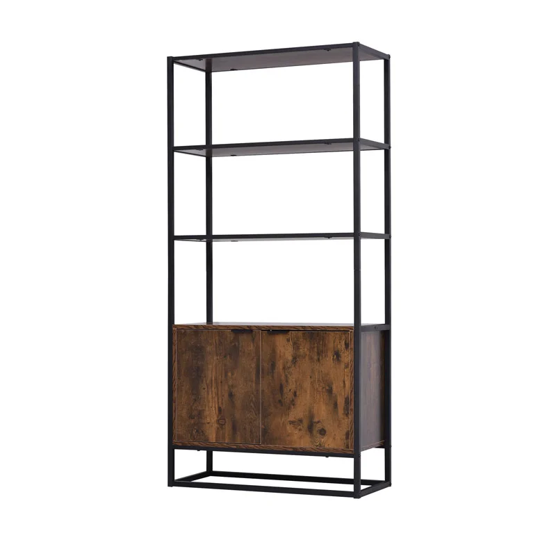 Μεταλλική Βιβλιοθήκη με 3 Ράφια και 1 Ντουλάπι 76 x 33 x 162.5 cm HOMCOM 838-027 Μεταλλική Βιβλιοθήκη με 3 Ράφια και 1 Ντουλάπι 76 x 33 x 162.5 cm HOMCOM 838-027