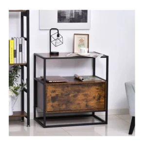 Μεταλλικό Έπιπλο με 1 Συρτάρι και 2 Ράφια 73 x 45.5 x 76 cm HOMCOM 838-039 - Image 3