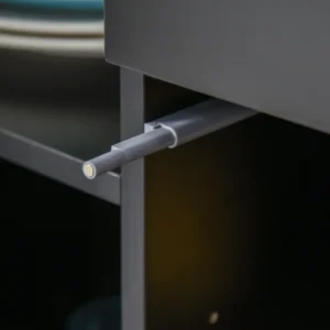 Ντουλάπι πολλαπλών χρήσεων HOMCOM με 2 συρτάρια και 2 ντουλάπια, άνοιγμα με ώθηση, έπιπλα σπιτιού και γραφείου, 79x36x74cm 838-075BK - Image 7