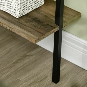 Βιβλιοθήκη HOMCOM Ladder με 5 ράφια σε βιομηχανικό στυλ σε ξύλο και μέταλλο, 60x30x184,5cm, καφέ 838-111 - Image 7