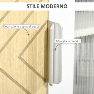 HOMCOM Μοντέρνος Ξύλινος Μπουφές, Ντουλάπα Πολλαπλών Χρήσεων για Σαλόνι ή Υπνοδωμάτιο, 60x40x80cm 838-124 - Image 4