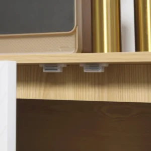 HOMCOM Μοντέρνα έπιπλα πολλαπλών χρήσεων από μοριοσανίδες και ξύλο πεύκου με ρυθμιζόμενο εσωτερικό ράφι σε 3 επίπεδα, 77x35x77,5 cm 838-155 - Image 6